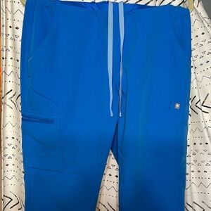 FIGS High Waisted Yola Skinny Scrub Pants - Capri Blue